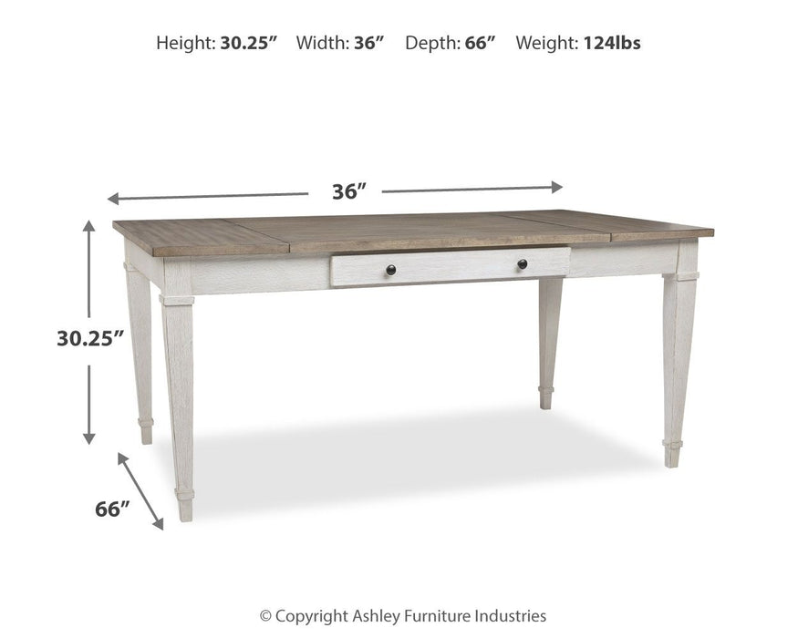 Skempton - RECT DRM Table w/Storage - White – Dining Tables by Signature Design by Ashley® at Furniture Wholesale Plus , Nashville furniture store