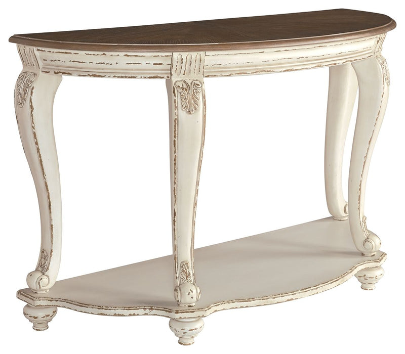 Realyn - Sofa Table - White / Brown – Sofa Tables by Signature Design by Ashley® at Furniture Wholesale Plus , Nashville furniture store