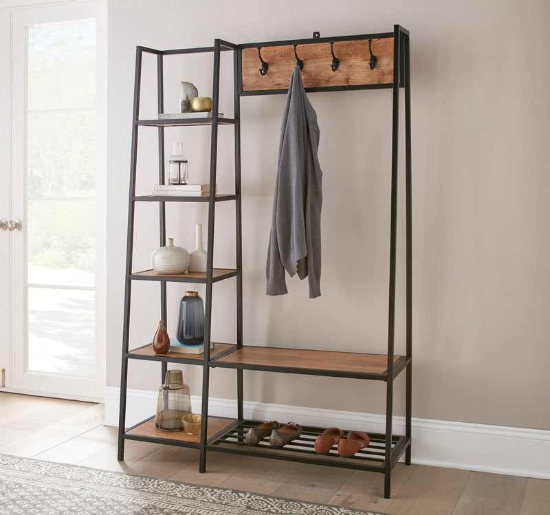 Hampton - Hall Tree - Dark Brown – Hall Trees by Steve Silver Furniture at Furniture Wholesale Plus , Nashville furniture store