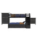 Hampton Kids - Bunk With Staircase And Trundle Bedroom Set – 3 Piece Bedroom Sets by Elements International at Furniture Wholesale Plus , Nashville furniture store