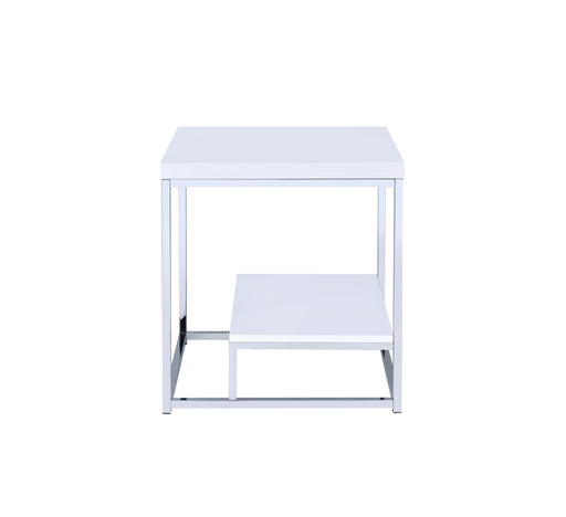 Lucia - End Table - White – End Tables by Steve Silver Furniture at Furniture Wholesale Plus , Nashville furniture store