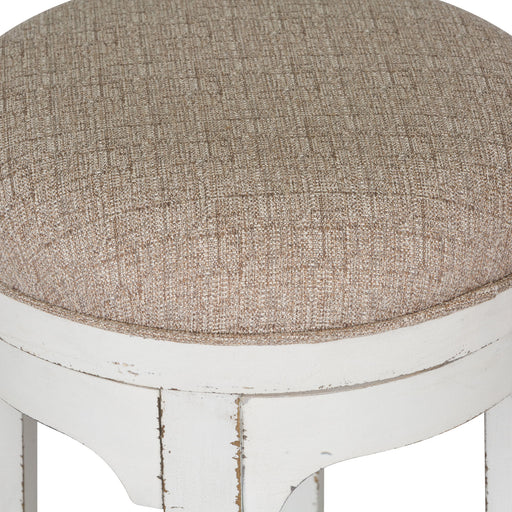 Magnolia Manor - Console Swivel Stool - Antique White – Counter Height (24"-27") by Liberty Furniture at Furniture Wholesale Plus , Nashville furniture store