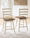 Brinfern - Swivel Stool (Set of 2) - Brown / Antique White – Stool Sets by Signature Design by Ashley® at Furniture Wholesale Plus , Nashville furniture store