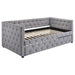 Mockern - Upholstered Twin Daybed With Trundle - Gray – Daybeds by CoasterEssence at Furniture Wholesale Plus , Nashville furniture store
