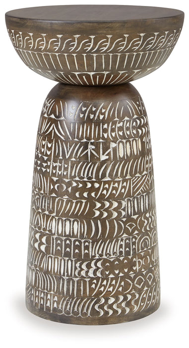 Hadcher - Accent Table - Cream / Brown – Accent Tables by Signature Design by Ashley® at Furniture Wholesale Plus , Nashville furniture store