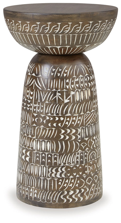 Hadcher - Accent Table - Cream / Brown – Accent Tables by Signature Design by Ashley® at Furniture Wholesale Plus , Nashville furniture store