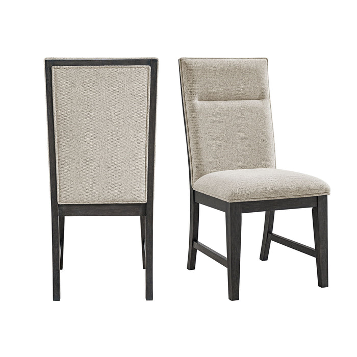 Axel - Fabric Dining Chair (Set of 2) - Light Gray / Espresso – Chair Sets by Elements International at Furniture Wholesale Plus , Nashville furniture store