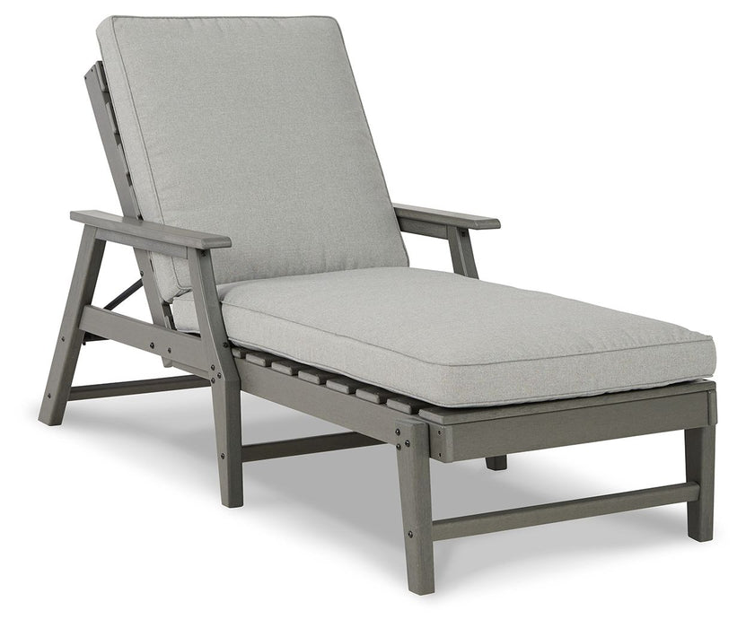 Visola - Chaise Lounge with Cushion - Gray – Lounge Chairs by Signature Design by Ashley® at Furniture Wholesale Plus , Nashville furniture store