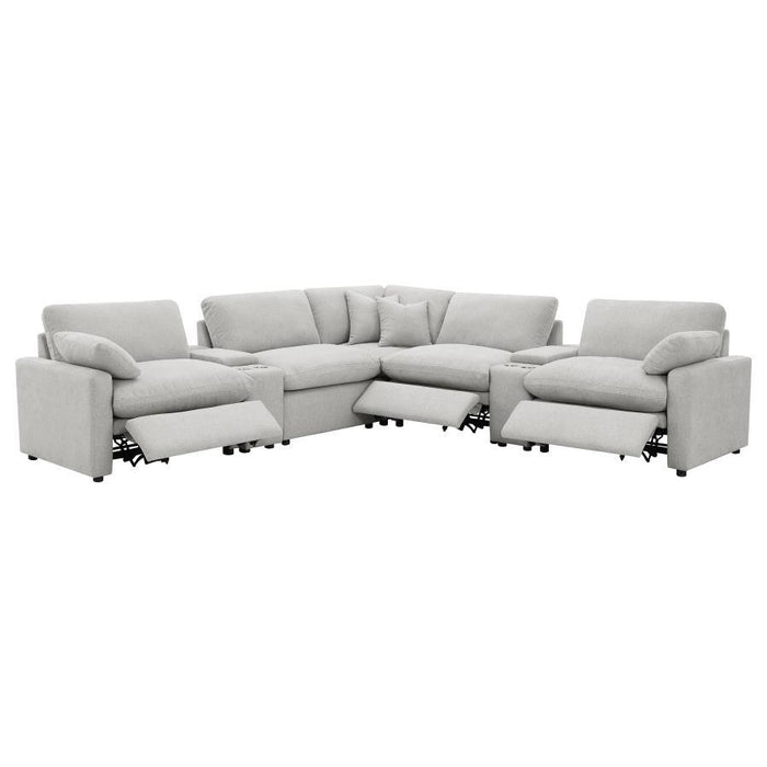 Collins - 7-Piece Modular Power Reclining Sectional – Reclining Sectionals by Coaster Fine Furniture at Furniture Wholesale Plus , Nashville furniture store