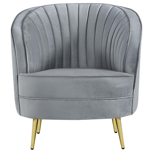 Sophia - Upholstered Channel Tufted Barrel Accent Chair - Premium Accent Chairs from CoasterEssence - Just $449! Shop now at Furniture Wholesale Plus  We are the best furniture store in Nashville, Hendersonville, Goodlettsville, Madison, Antioch, Mount Juliet, Lebanon, Gallatin, Springfield, Murfreesboro, Franklin, Brentwood