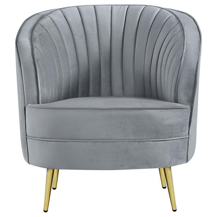 Sophia - Upholstered Channel Tufted Barrel Accent Chair - Premium Accent Chairs from CoasterEssence - Just $449! Shop now at Furniture Wholesale Plus  We are the best furniture store in Nashville, Hendersonville, Goodlettsville, Madison, Antioch, Mount Juliet, Lebanon, Gallatin, Springfield, Murfreesboro, Franklin, Brentwood
