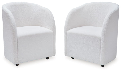 Rowanbeck - Dining Upholstered Arm Chair (Set of 2) - Ivory – Chair Sets by Signature Design by Ashley® at Furniture Wholesale Plus , Nashville furniture store