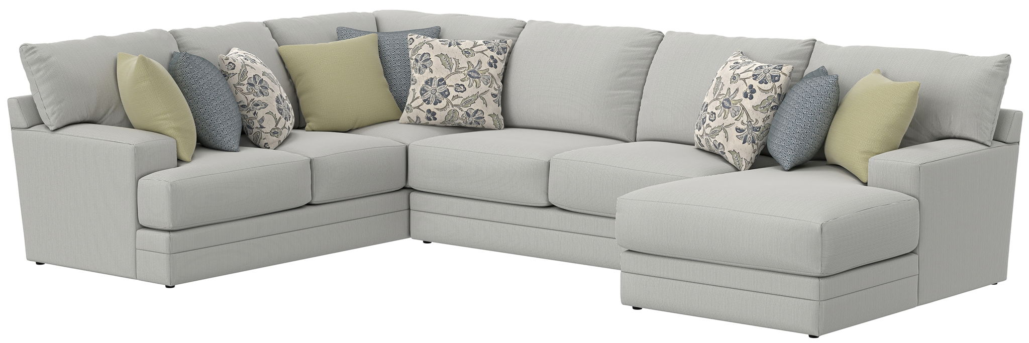 Stockbridge - Sectional With Comfort Coil Seating And 9 Accent Pillows Included – Stationary Sectionals by Jackson at Furniture Wholesale Plus , Nashville furniture store