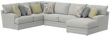 Stockbridge - Sectional With Comfort Coil Seating And 9 Accent Pillows Included – Stationary Sectionals by Jackson at Furniture Wholesale Plus , Nashville furniture store