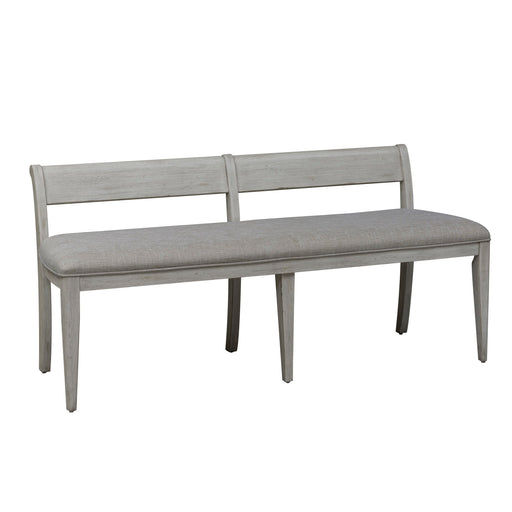 Farmhouse Reimagined - Upholstered Bench - Antique White / Chestnut Tops – Upholstered Benches by Liberty Furniture at Furniture Wholesale Plus , Nashville furniture store