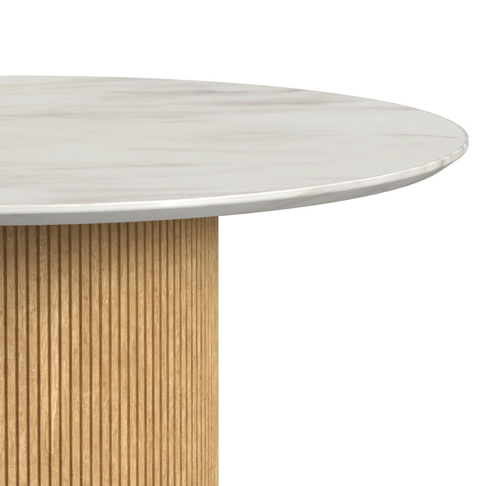 Sylvie - Round Dining Table With Faux Marble Top – Dining Tables by Elements International at Furniture Wholesale Plus , Nashville furniture store