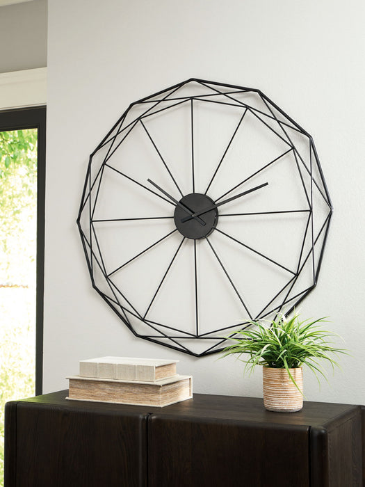 Arkthorne - Wall Clock - Black – Wall Clocks by Signature Design by Ashley® at Furniture Wholesale Plus , Nashville furniture store