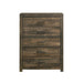 Bailey - 5-Drawer Chest - Walnut – Accent Chests by Elements International at Furniture Wholesale Plus , Nashville furniture store