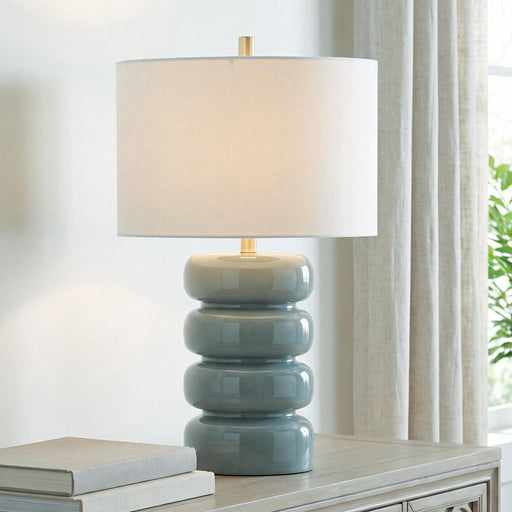 Clayard - Ceramic Table Lamp - Gray Blue – Table Lamps by Signature Design by Ashley® at Furniture Wholesale Plus , Nashville furniture store