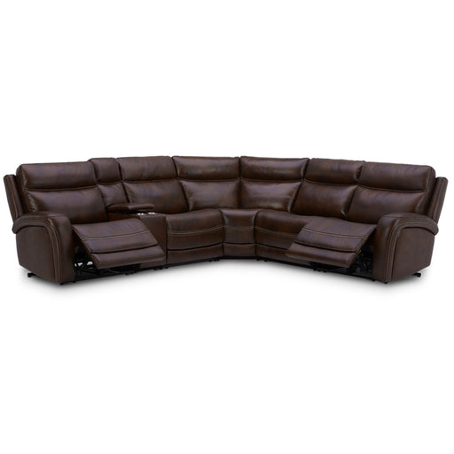 Blair - 6 Piece Sectional - Cognac – Reclining Sectionals by Liberty Furniture at Furniture Wholesale Plus , Nashville furniture store