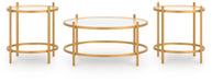 Pearlox - Occasional Table Set (Set of 3) - Gold – Table Sets by Signature Design by Ashley® at Furniture Wholesale Plus , Nashville furniture store