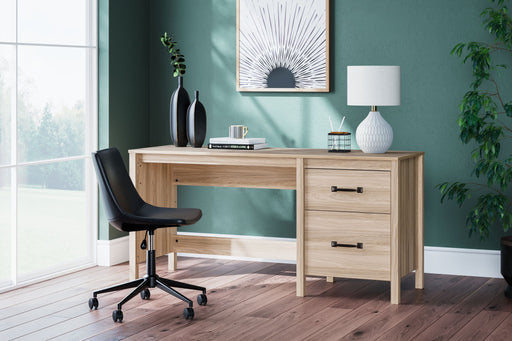 Battelle - Home Office Desk - Tan – Writing Desks by Signature Design by Ashley® at Furniture Wholesale Plus , Nashville furniture store