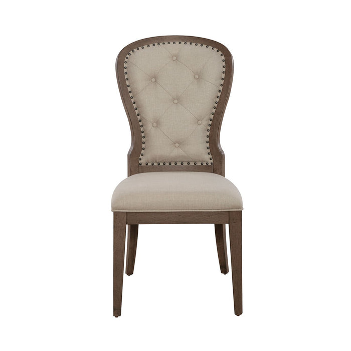 Americana Farmhouse - Upholstered Tufted Back Side Chair – Side Chairs by Liberty Furniture at Furniture Wholesale Plus , Nashville furniture store