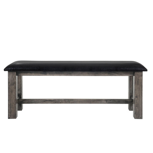 Nathan - Bench With PU Padded Seat - Gray Oak – Upholstered Benches by Elements International at Furniture Wholesale Plus , Nashville furniture store
