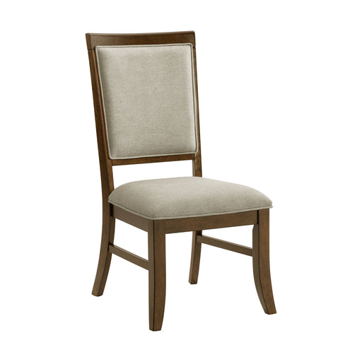 Phillipe - Dining Side Chair With Fabric (Set of 2) - Cherry And Gray – Chair Sets by Elements International at Furniture Wholesale Plus , Nashville furniture store