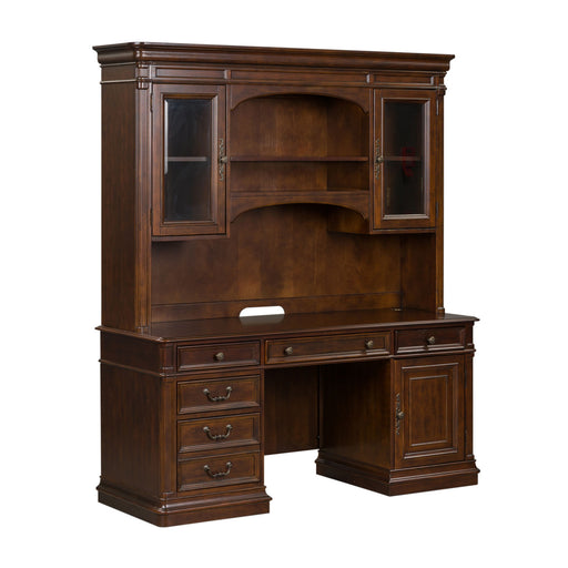 Brayton Manor - 3 Piece Jr Executive Credenza - Cognac – Credenzas & Hutches by Liberty Furniture at Furniture Wholesale Plus , Nashville furniture store