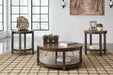 Roybeck - Occasional Table Set (Set of 3) - Light Brown / Bronze – Table Sets by Signature Design by Ashley® at Furniture Wholesale Plus , Nashville furniture store