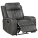 Raelynn - Upholstered Track Arm Recliner – Reclining Chairs by Coaster Fine Furniture at Furniture Wholesale Plus , Nashville furniture store