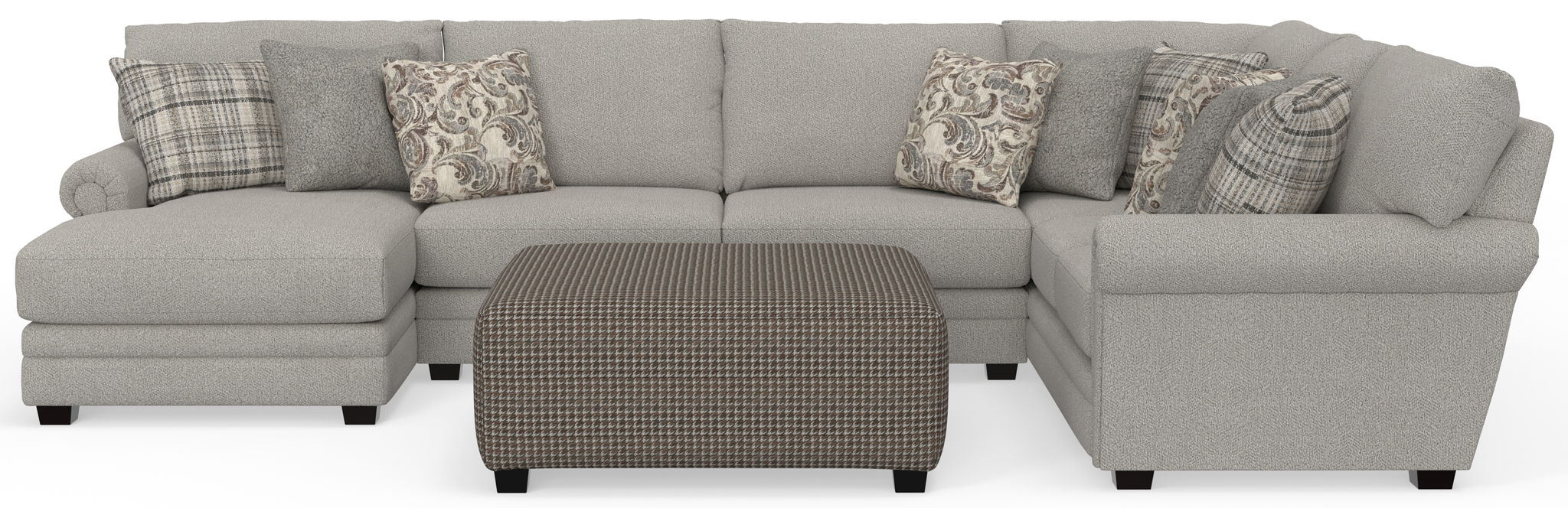 Livingston - Sectional With Comfort Coil Seating, 40" Cocktail Ottoman And Accent Pillows Included – 2 Piece Living Room Sets by Jackson at Furniture Wholesale Plus , Nashville furniture store