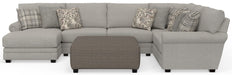 Livingston - Sectional With Comfort Coil Seating, 40" Cocktail Ottoman And Accent Pillows Included – 2 Piece Living Room Sets by Jackson at Furniture Wholesale Plus , Nashville furniture store