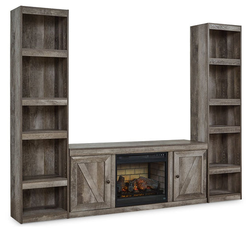 Wynnlow - 3-Piece Entertainment Center With Electric Fireplace - Gray – Entertainment Centers by Signature Design by Ashley® at Furniture Wholesale Plus , Nashville furniture store