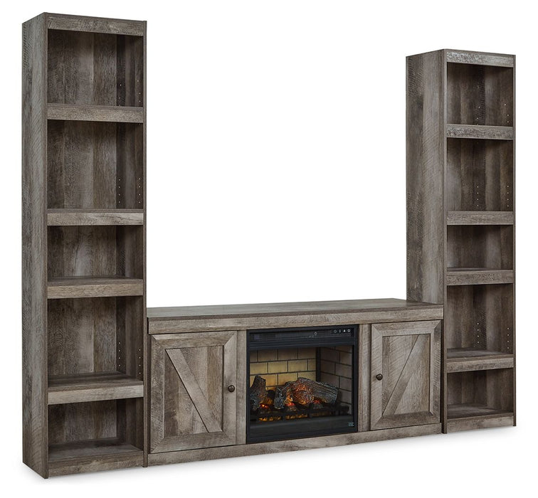Wynnlow - 3-Piece Entertainment Center With Electric Fireplace - Gray – Entertainment Centers by Signature Design by Ashley® at Furniture Wholesale Plus , Nashville furniture store