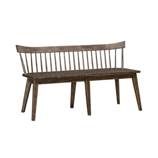 Midland Falls - Spindle Back Bench - Rustic Brown – Dining Benches by Liberty Furniture at Furniture Wholesale Plus , Nashville furniture store