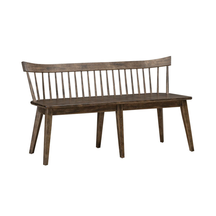 Midland Falls - Spindle Back Bench - Rustic Brown – Dining Benches by Liberty Furniture at Furniture Wholesale Plus , Nashville furniture store