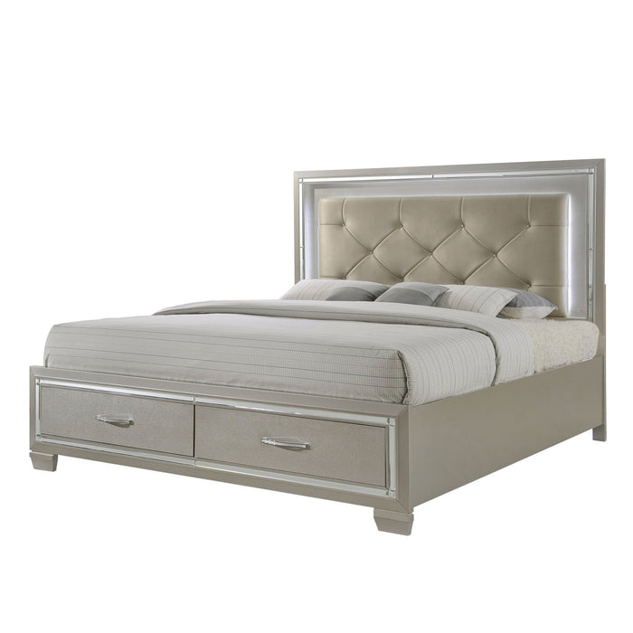 Platinum - Platform Storage Bedroom Set – 4 Piece Bedroom Sets by Elements International at Furniture Wholesale Plus , Nashville furniture store