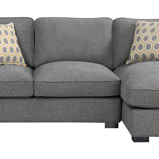 Repose - Rsf Chaise Sectional - Storm Gray - Premium Stationary Sectionals from Emerald Home - Just $1489! Shop now at Furniture Wholesale Plus  We are the best furniture store in Nashville, Hendersonville, Goodlettsville, Madison, Antioch, Mount Juliet, Lebanon, Gallatin, Springfield, Murfreesboro, Franklin, Brentwood