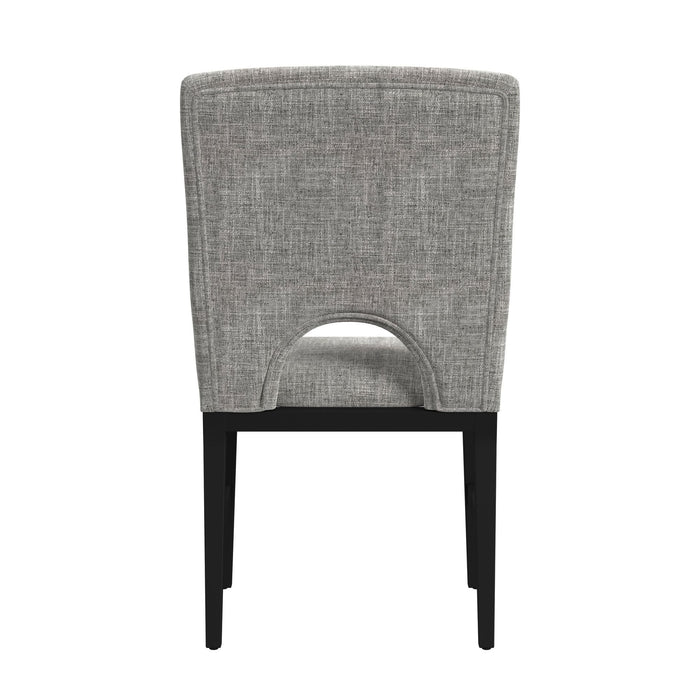 Oregon - Fabric Dining Side Chair (Set of 2) - Gray / Black – Chair Sets by Elements International at Furniture Wholesale Plus , Nashville furniture store