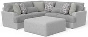 Titan - Sectional With Comfort Coil Seating, Cocktail Ottoman And Accent Pillows Included – 2 Piece Living Room Sets by Jackson at Furniture Wholesale Plus , Nashville furniture store