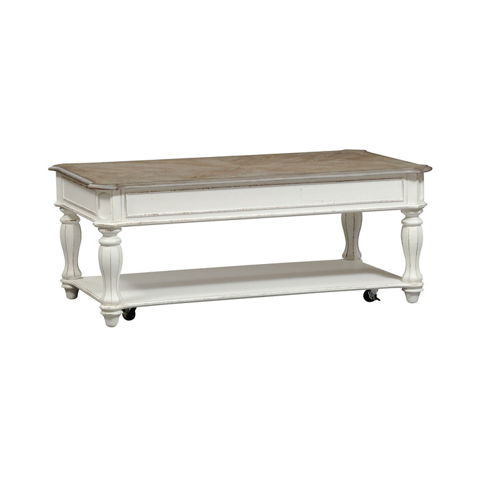 Magnolia Manor - Lift Top Cocktail Table - Antique White – Cocktail Tables by Liberty Furniture at Furniture Wholesale Plus , Nashville furniture store