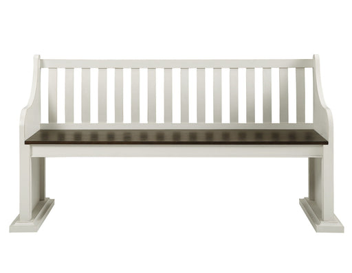 Joanna - Bench With Back - White – Dining Benches by Steve Silver Furniture at Furniture Wholesale Plus , Nashville furniture store