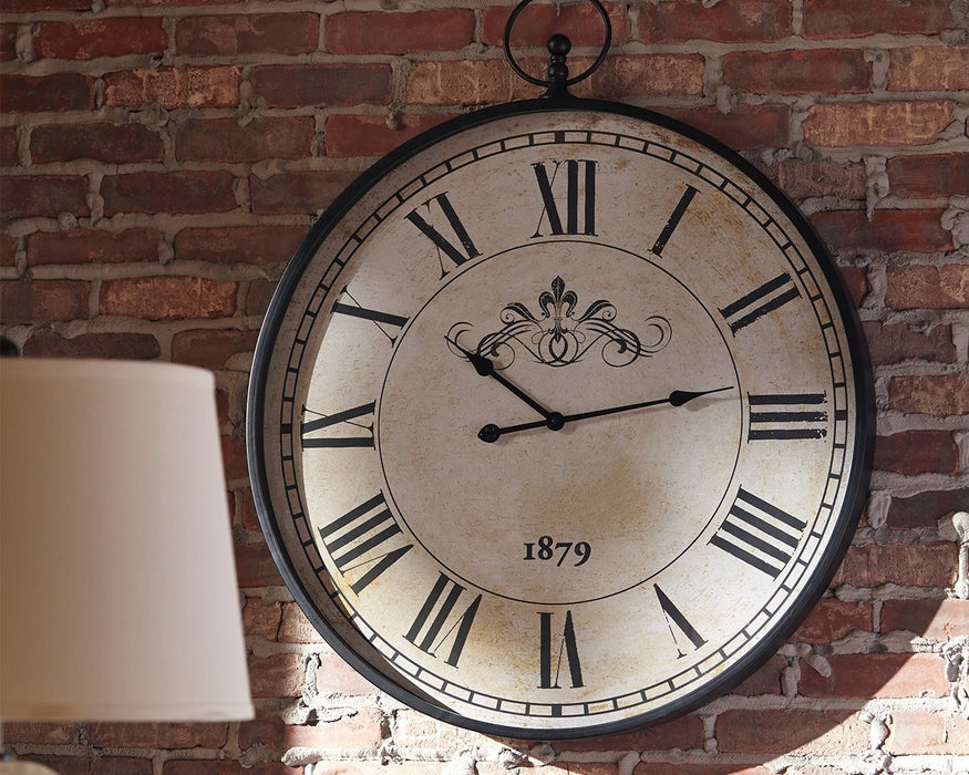 Augustina - Antique Black - Wall Clock - Premium Wall Clocks from Signature Design by Ashley® - Just $168! Shop now at Furniture Wholesale Plus  We are the best furniture store in Nashville, Hendersonville, Goodlettsville, Madison, Antioch, Mount Juliet, Lebanon, Gallatin, Springfield, Murfreesboro, Franklin, Brentwood