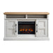 Villa - Console With 23" Fireplace Insert - White & Natural – Fireplace TV Stands by Elements International at Furniture Wholesale Plus , Nashville furniture store