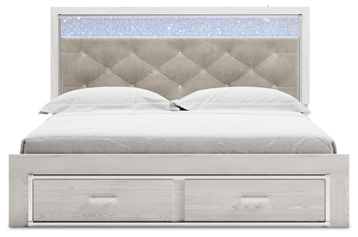 Altyra - White - King Upholstered Storage Bed - Premium Storage Beds from Signature Design by Ashley® - Just $898! Shop now at Furniture Wholesale Plus  We are the best furniture store in Nashville, Hendersonville, Goodlettsville, Madison, Antioch, Mount Juliet, Lebanon, Gallatin, Springfield, Murfreesboro, Franklin, Brentwood