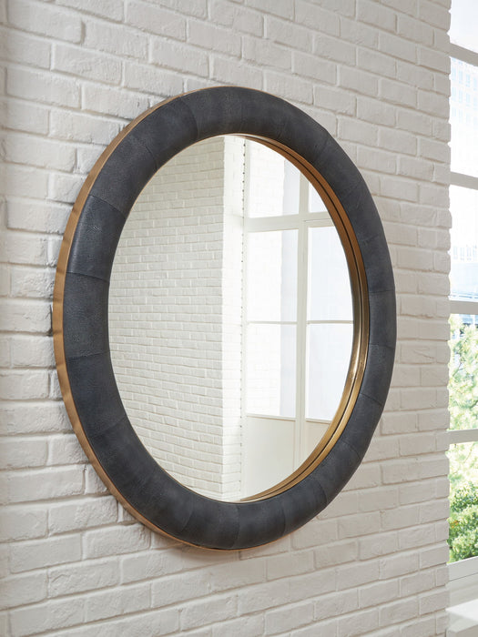 Corinsworth - Accent Mirror - Charcoal / Brass Finish – Accent Mirrors by Signature Design by Ashley® at Furniture Wholesale Plus , Nashville furniture store