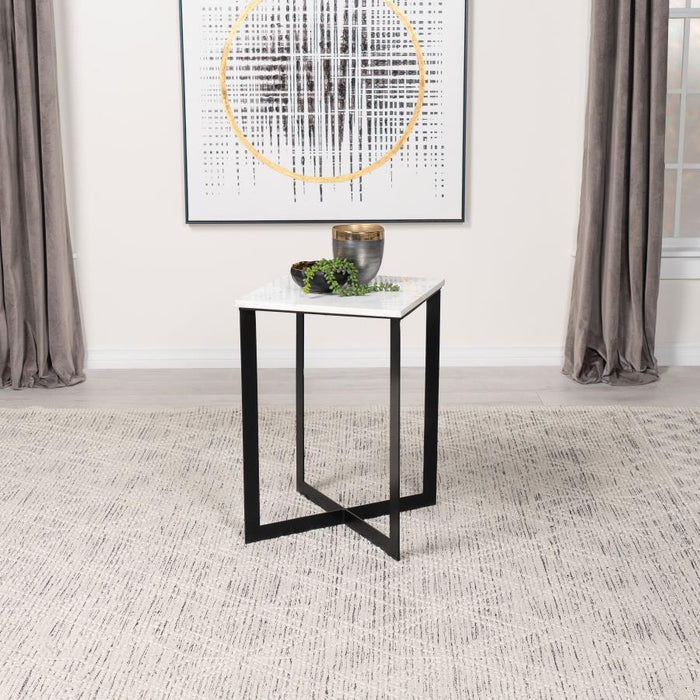 Tobin - Square Marble Top Table – End Tables by Coaster Fine Furniture at Furniture Wholesale Plus , Nashville furniture store