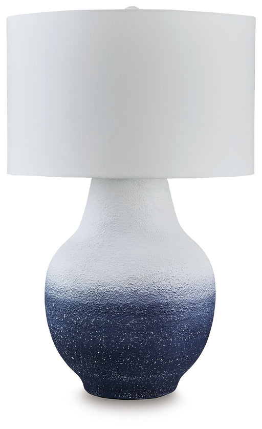 Dashland - Metal Table Lamp - White / Navy – Table Lamps by Signature Design by Ashley® at Furniture Wholesale Plus , Nashville furniture store